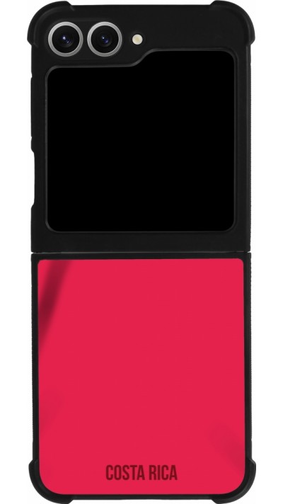 Coque Samsung Galaxy Z Flip6 - Silicone rigide noir Maillot de football Costa Rica 2022 personnalisable