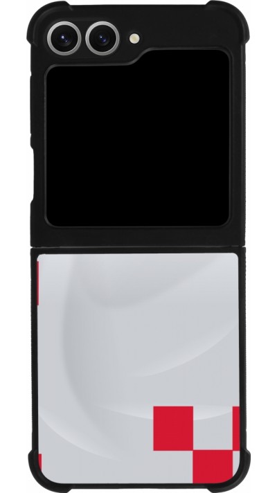Coque Samsung Galaxy Z Flip6 - Silicone rigide noir Maillot de football Croatie 2022 personnalisable