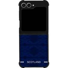 Coque Samsung Galaxy Z Flip6 - Silicone rigide noir Maillot de football Ecosse 2026 personnalisable