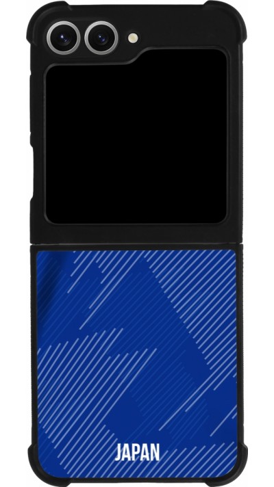 Coque Samsung Galaxy Z Flip6 - Silicone rigide noir Maillot de football Japon 2022 personnalisable