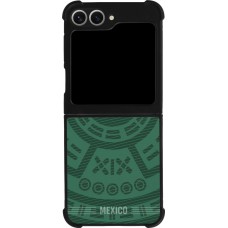 Coque Samsung Galaxy Z Flip6 - Silicone rigide noir Maillot de football Mexique 2026 personnalisable