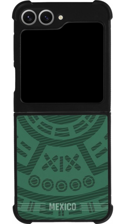 Coque Samsung Galaxy Z Flip6 - Silicone rigide noir Maillot de football Mexique 2026 personnalisable