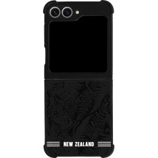 Samsung Galaxy Z Flip6 Case Hülle - Silikon schwarz Neuseeland 2026 personalisierbares Fussballtrikot