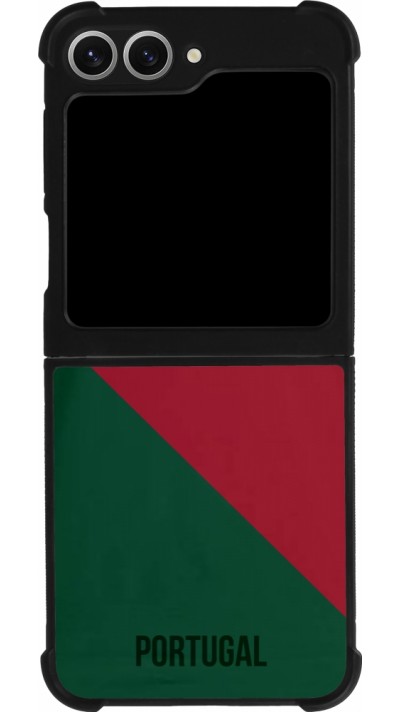 Coque Samsung Galaxy Z Flip6 - Silicone rigide noir Maillot de football Portugal 2022