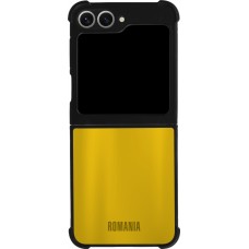 Samsung Galaxy Z Flip6 Case Hülle - Silikon schwarz Fussballtrikot Rumänien