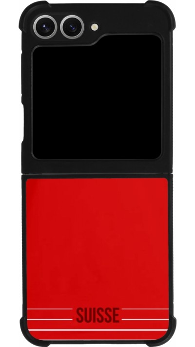 Coque Samsung Galaxy Z Flip6 - Silicone rigide noir Football shirt Switzerland 2022