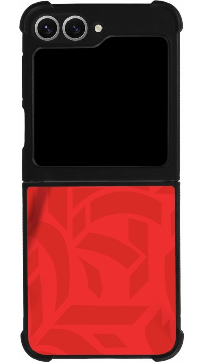 Coque Samsung Galaxy Z Flip6 - Silicone rigide noir Maillot de football Tunisie 2022 personnalisable