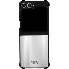 Coque Samsung Galaxy Z Flip6 - Silicone rigide noir Maillot de football Turquie personnalisable