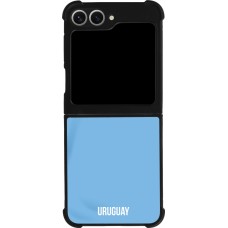 Samsung Galaxy Z Flip6 Case Hülle - Silikon schwarz Uruguay 2022 personalisierbares Fussballtrikot