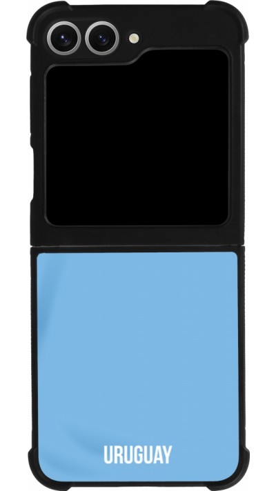 Coque Samsung Galaxy Z Flip6 - Silicone rigide noir Maillot de football Uruguay 2022 personnalisable