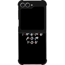Samsung Galaxy Z Flip6 Case Hülle - Silikon schwarz Friends Be there for you
