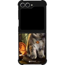 Samsung Galaxy Z Flip6 Case Hülle - Silikon schwarz Halloween 21 Witch cat