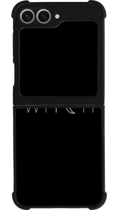 Coque Samsung Galaxy Z Flip6 - Silicone rigide noir Halloween 22 witch word