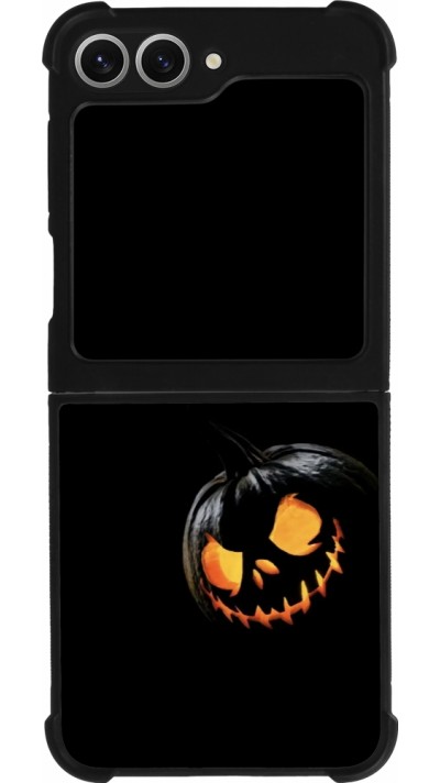 Coque Samsung Galaxy Z Flip6 - Silicone rigide noir Halloween 2023 discreet pumpkin