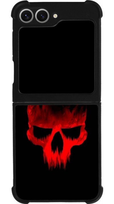 Coque Samsung Galaxy Z Flip6 - Silicone rigide noir Halloween 2023 scary skull