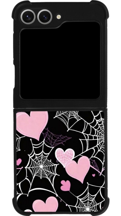 Coque Samsung Galaxy Z Flip6 - Silicone rigide noir Halloween 2024 girly