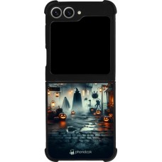 Coque Samsung Galaxy Z Flip6 - Silicone rigide noir Halloween Spookville
