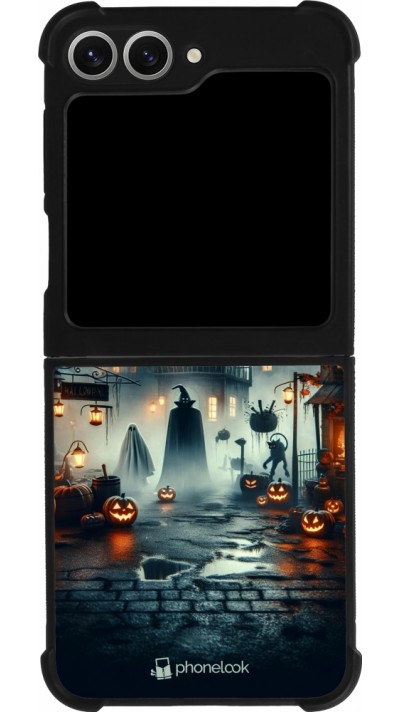 Coque Samsung Galaxy Z Flip6 - Silicone rigide noir Halloween Spookville