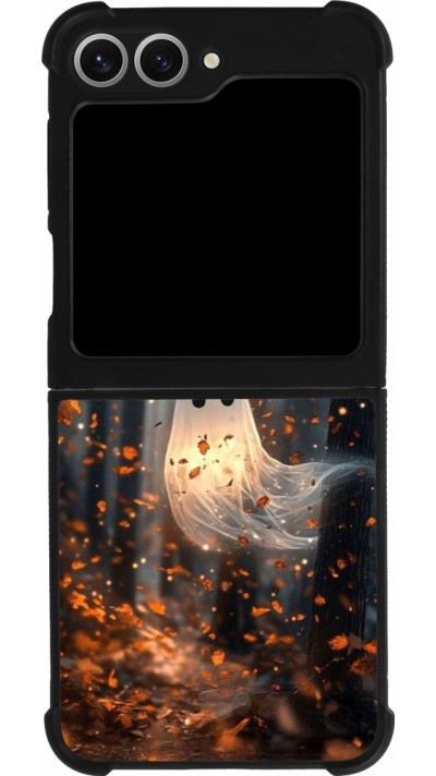 Coque Samsung Galaxy Z Flip6 - Silicone rigide noir Halloween 2025 Ghost in the forest