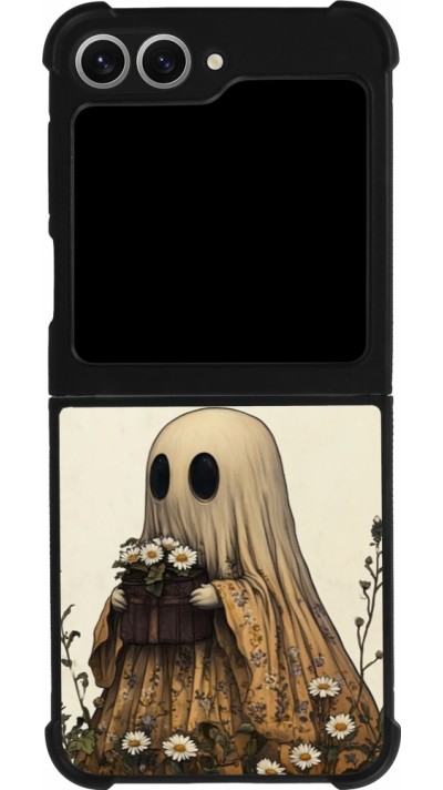 Coque Samsung Galaxy Z Flip6 - Silicone rigide noir Halloween 2025 Ghost gardener