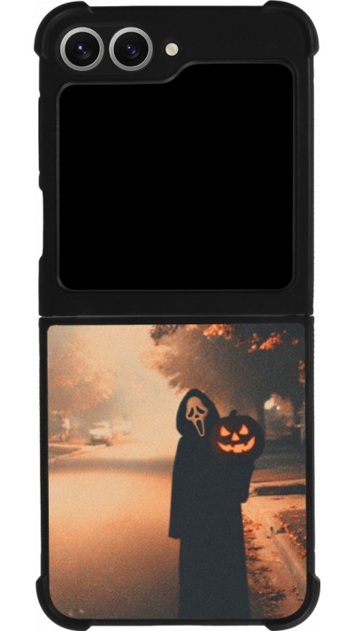 Coque Samsung Galaxy Z Flip6 - Silicone rigide noir Halloween 2025 Scream
