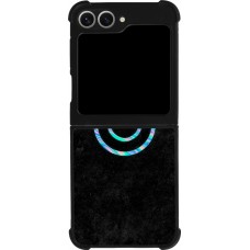 Samsung Galaxy Z Flip6 Case Hülle - Silikon schwarz Happy smiley irisirt