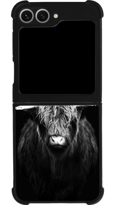 Coque Samsung Galaxy Z Flip6 - Silicone rigide noir Highland calf black