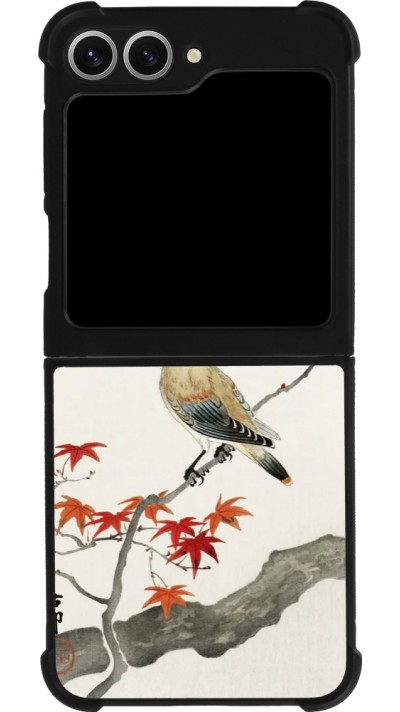 Coque Samsung Galaxy Z Flip6 - Silicone rigide noir Japanese Bird