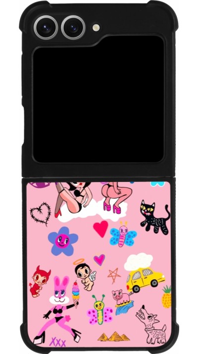 Coque Samsung Galaxy Z Flip6 - Silicone rigide noir Karol G La Bichota Manana Sera Bonito