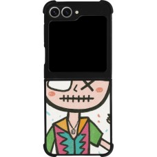 Samsung Galaxy Z Flip6 Case Hülle - Silikon schwarz Little Girl Sketch