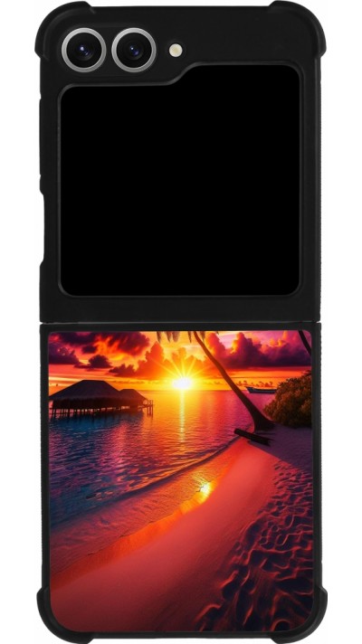 Coque Samsung Galaxy Z Flip6 - Silicone rigide noir Maldives Dusk Bliss