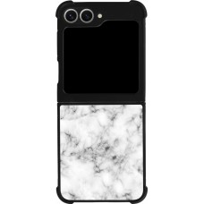 Coque Samsung Galaxy Z Flip6 - Silicone rigide noir Marble 01