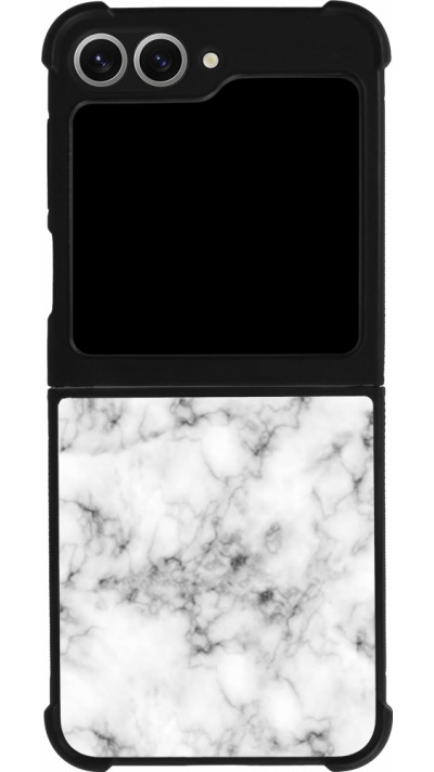 Coque Samsung Galaxy Z Flip6 - Silicone rigide noir Marble 01