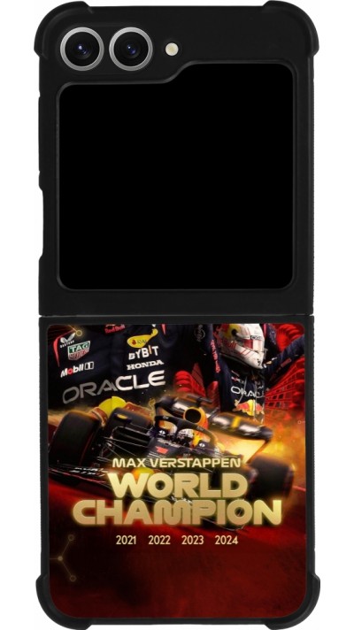 Coque Samsung Galaxy Z Flip6 - Silicone rigide noir Max Verstappen Champion 2023