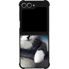 Coque Samsung Galaxy Z Flip6 - Silicone rigide noir Meow 23