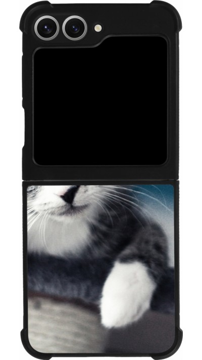 Coque Samsung Galaxy Z Flip6 - Silicone rigide noir Meow 23