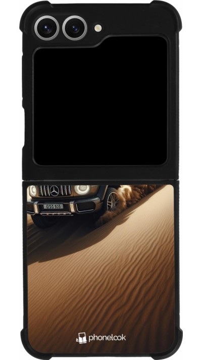 Coque Samsung Galaxy Z Flip6 - Silicone rigide noir Mercedes G Drift Desert