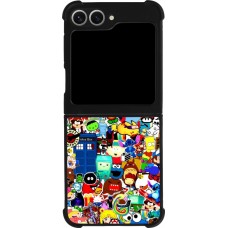Samsung Galaxy Z Flip6 Case Hülle - Silikon schwarz Mixed cartoons