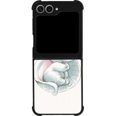 Coque Samsung Galaxy Z Flip6 - Silicone rigide noir Mom 1903