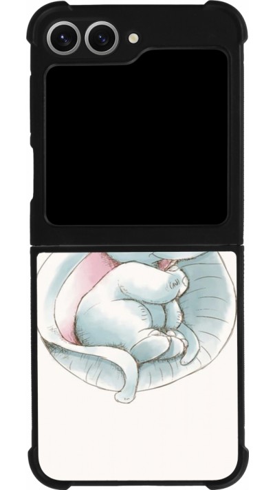 Coque Samsung Galaxy Z Flip6 - Silicone rigide noir Mom 1903