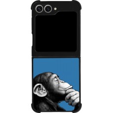 Coque Samsung Galaxy Z Flip6 - Silicone rigide noir Monkey Pop Art
