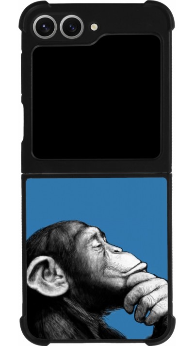 Coque Samsung Galaxy Z Flip6 - Silicone rigide noir Monkey Pop Art