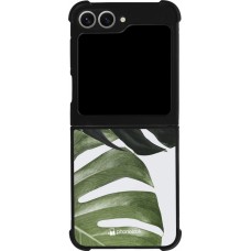 Samsung Galaxy Z Flip6 Case Hülle - Silikon schwarz Monstera Plant