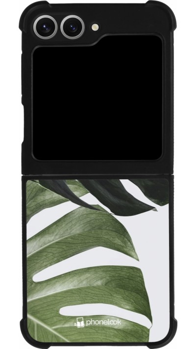 Coque Samsung Galaxy Z Flip6 - Silicone rigide noir Monstera Plant