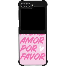 Samsung Galaxy Z Flip6 Case Hülle - Silikon schwarz More amor porfavor