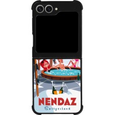 Coque Samsung Galaxy Z Flip6 - Silicone rigide noir Nendaz Mountain Jacuzzi