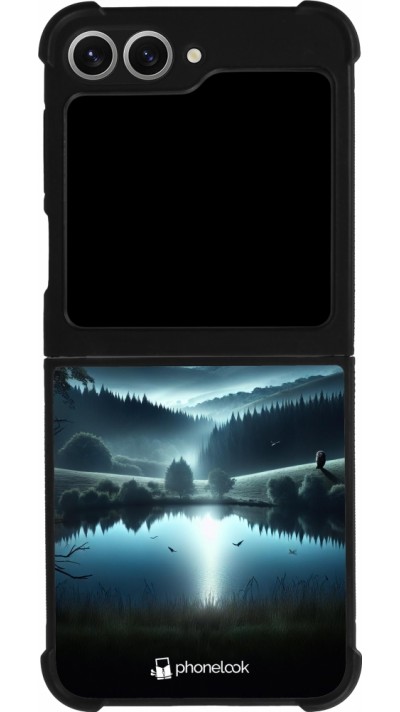 Coque Samsung Galaxy Z Flip6 - Silicone rigide noir Night Sky View