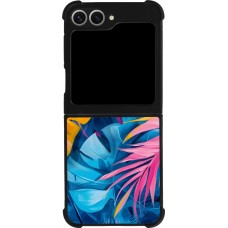 Samsung Galaxy Z Flip6 Case Hülle - Silikon schwarz Palms Blue