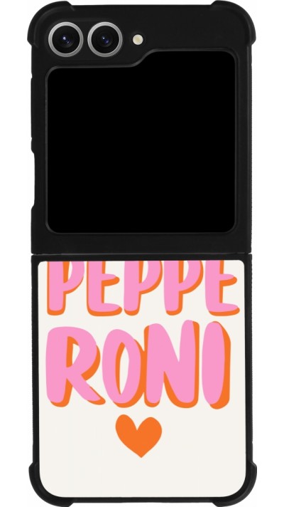 Samsung Galaxy Z Flip6 Case Hülle - Silikon schwarz Pizza pepperoni 2026