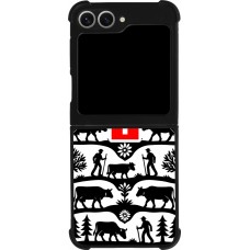 Coque Samsung Galaxy Z Flip6 - Silicone rigide noir Poya Suisse 3